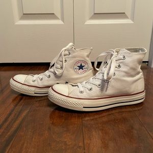 Converse white high top